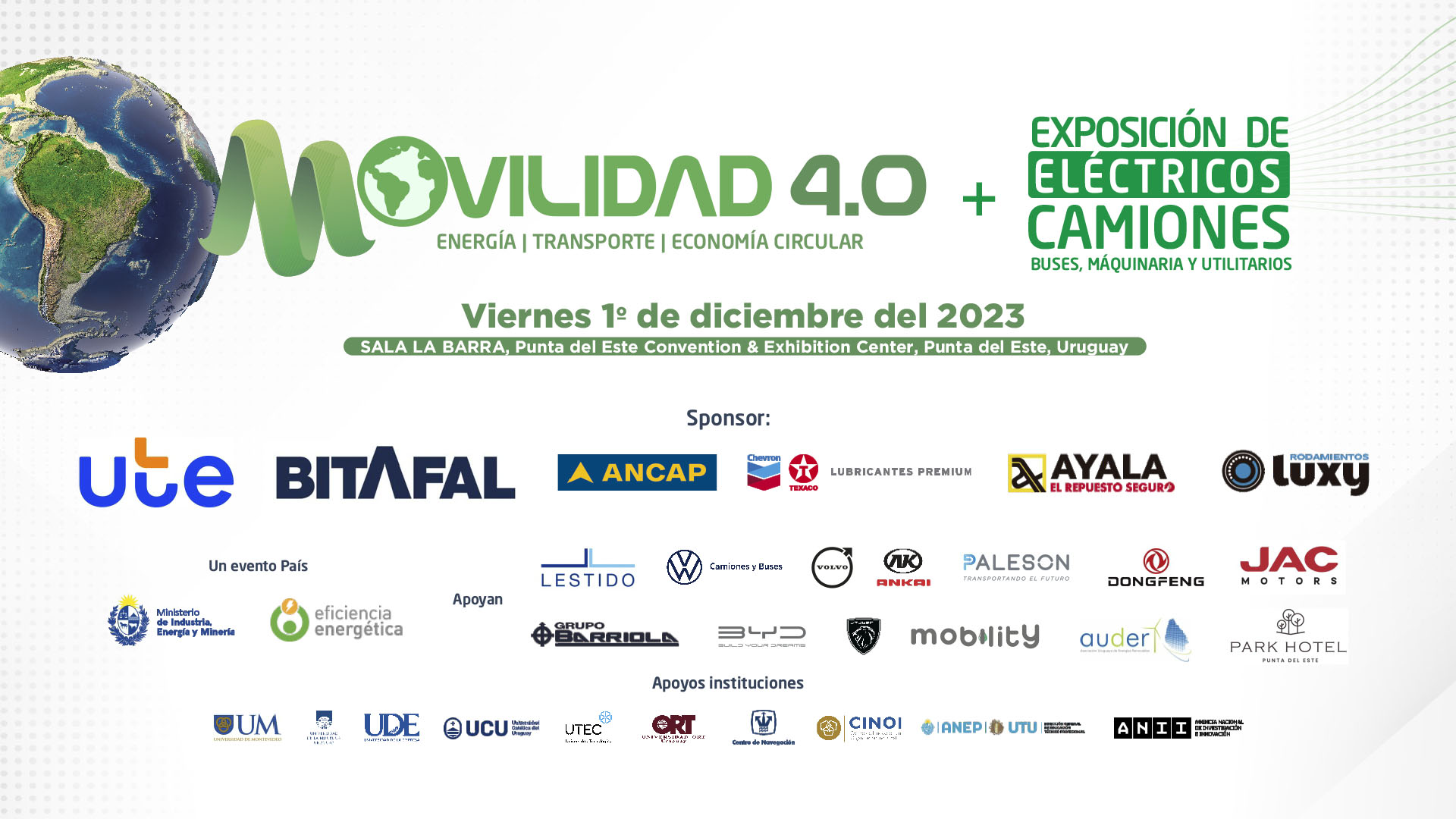 EXPOCARGA 2023: El foro MOVILIDAD 4.0 de EXPOCARGA completa la mayor muestra de vehículos eléctricos comerciales de Uruguay