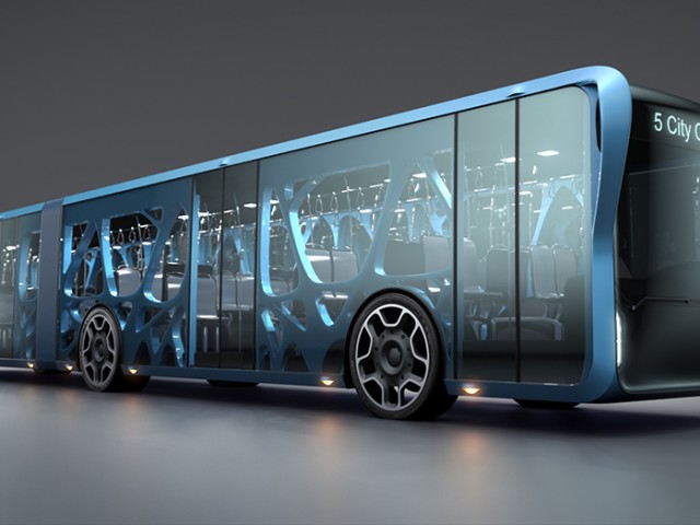 Bus Willie, el bus del futuro integra pantallas LCD transparentes