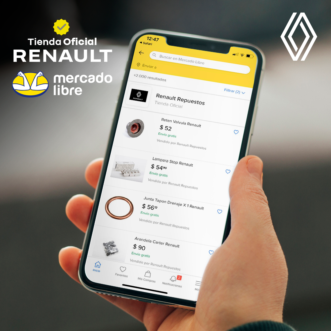 Renault presenta su nueva tienda oficial de accesorios y repuestos en Mercado Libre