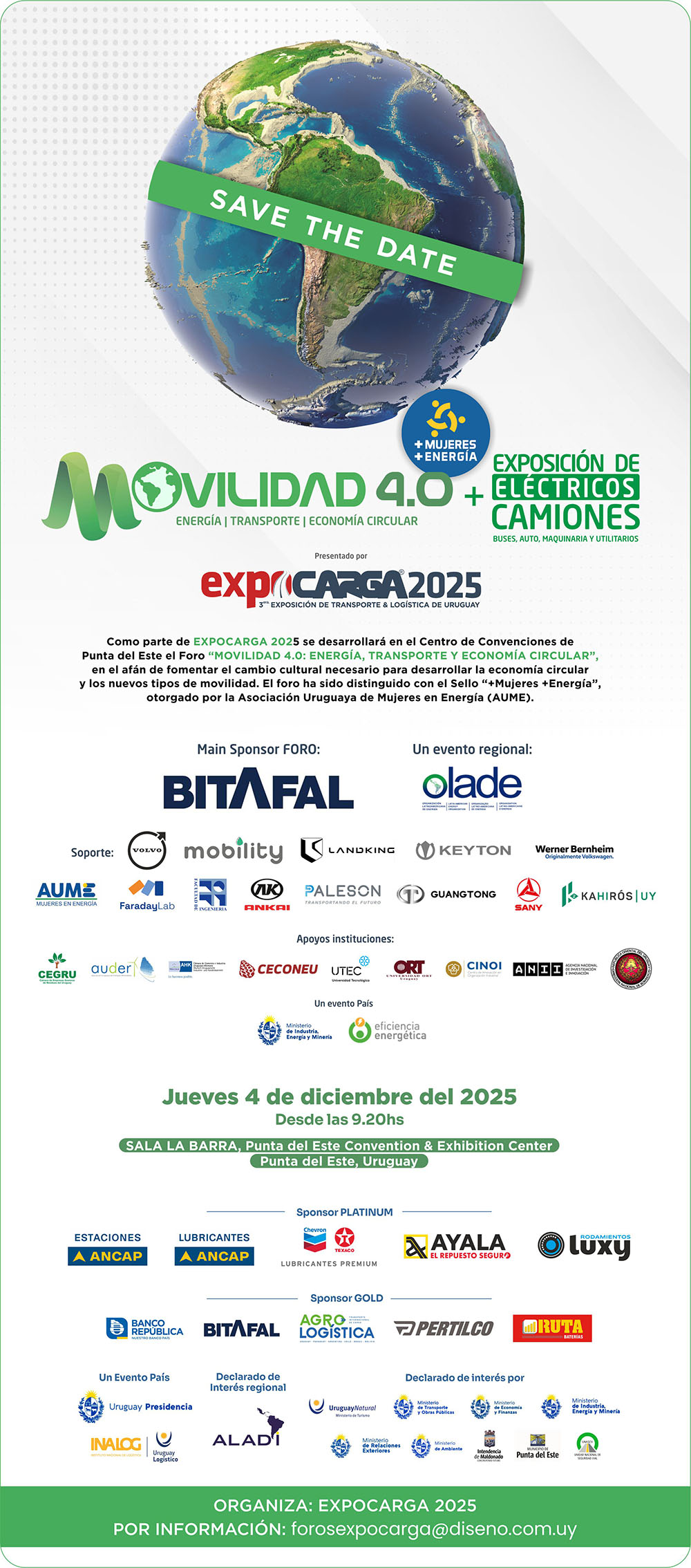 Lanzamiento del FORO Movilidad 4.0 en EXPOCARGA 2025: Uruguay acelera hacia el transporte sostenible