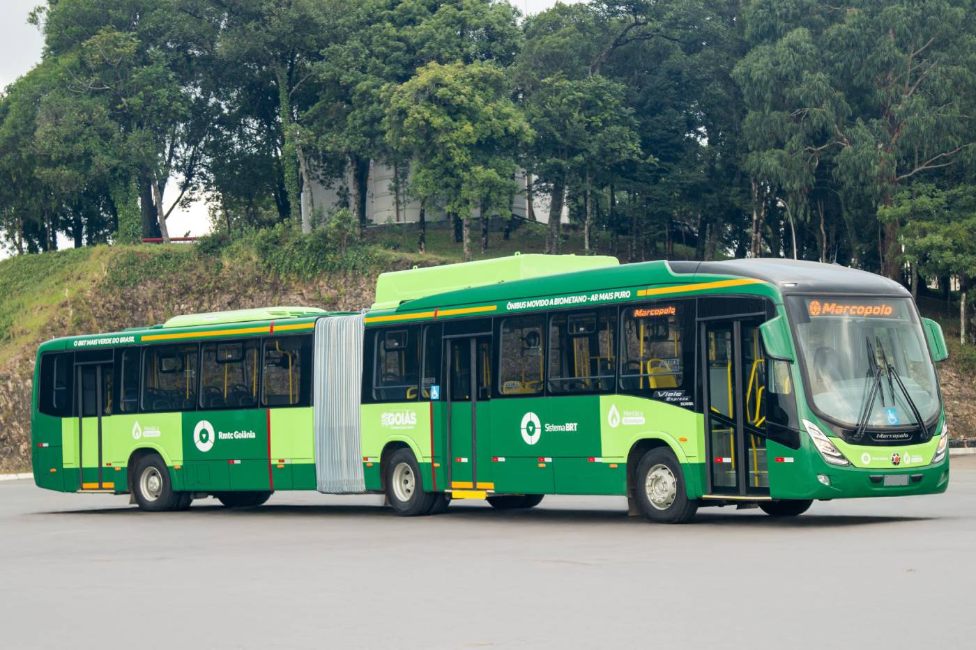 Marcopolo y Scania entregan los primeros autobuses articulados de Brasil propulsados por gas/biometano para el transporte público en Goiânia